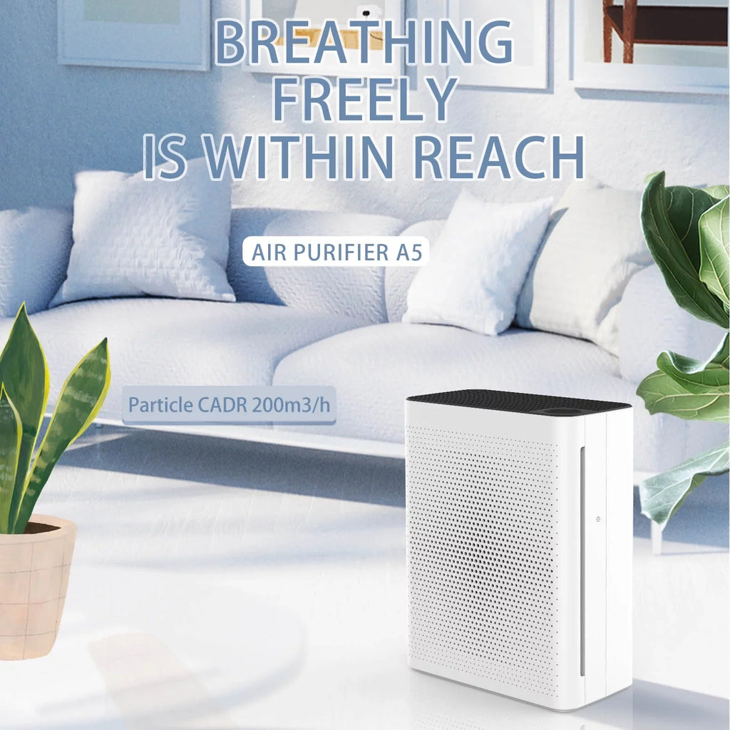Coverage,White HEPA Mode - Purifier Speed, Sleep Ultra ft CADR, 410 - Olansi Fan Quiet Adjustable sq. High Air