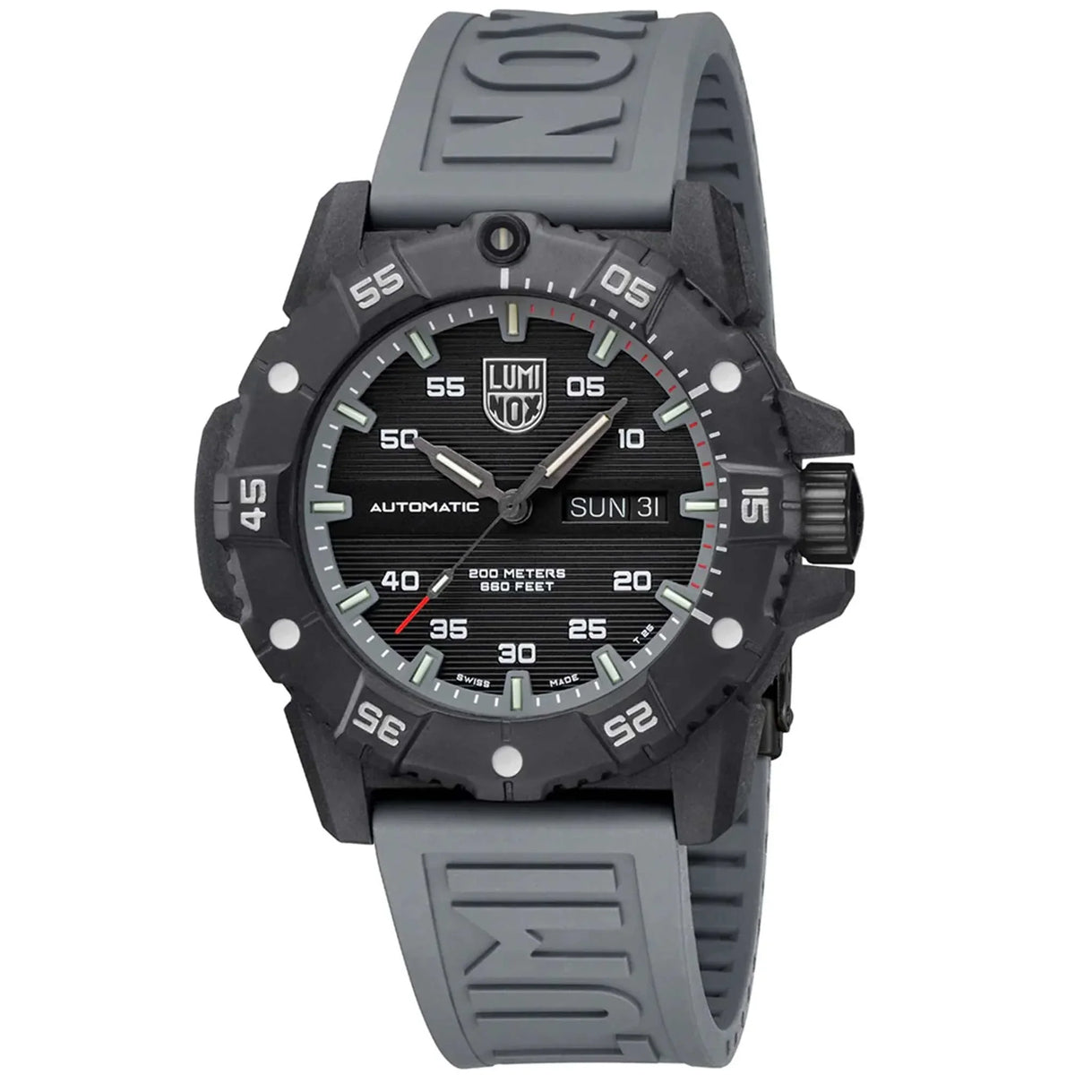 Grey Seal Carbon Watch Men's Rubber Luminox Strap Master XS.3862