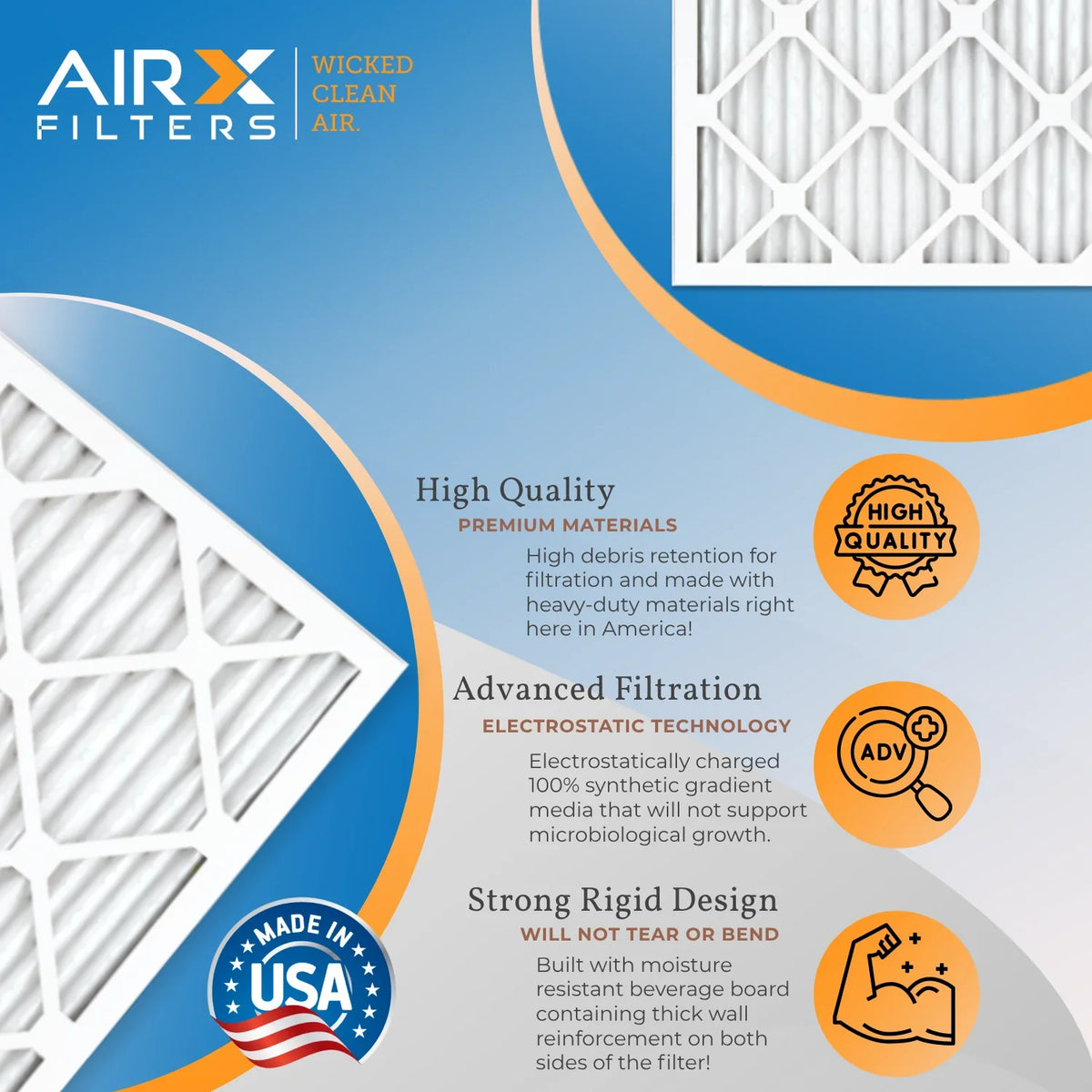 1200 Comparable MPR Filter Pleated Conditioner 6 Filters 11 to FILTERS MPR Filter 21.5x23.5x1 AIR. Air & Electrostatic Air MERV HVAC Made by 7 21.5x23.5x1 CLEAN USA AIRX 1000, FPR WICKED Furnace Pack