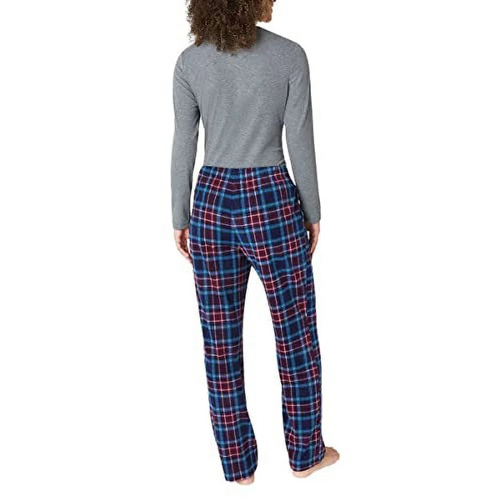Knit Waffle Women's 3-Piece Bauer Set Eddie Large) Pajama (Gray,
