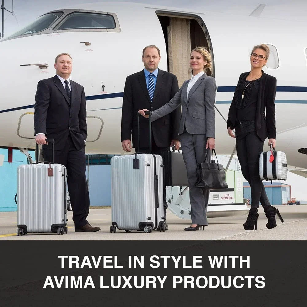Luxury Snap (Brown) & 2 Set Closure s Leather Luggage Bag Premium Pieces Executive With