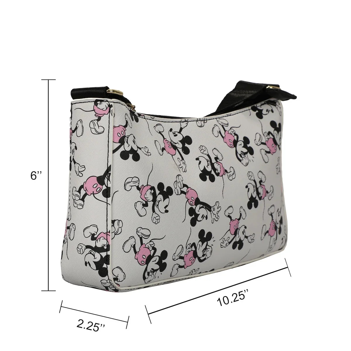 Mickey Women's Removable Handbag White Purse Coin Mouse Disney With