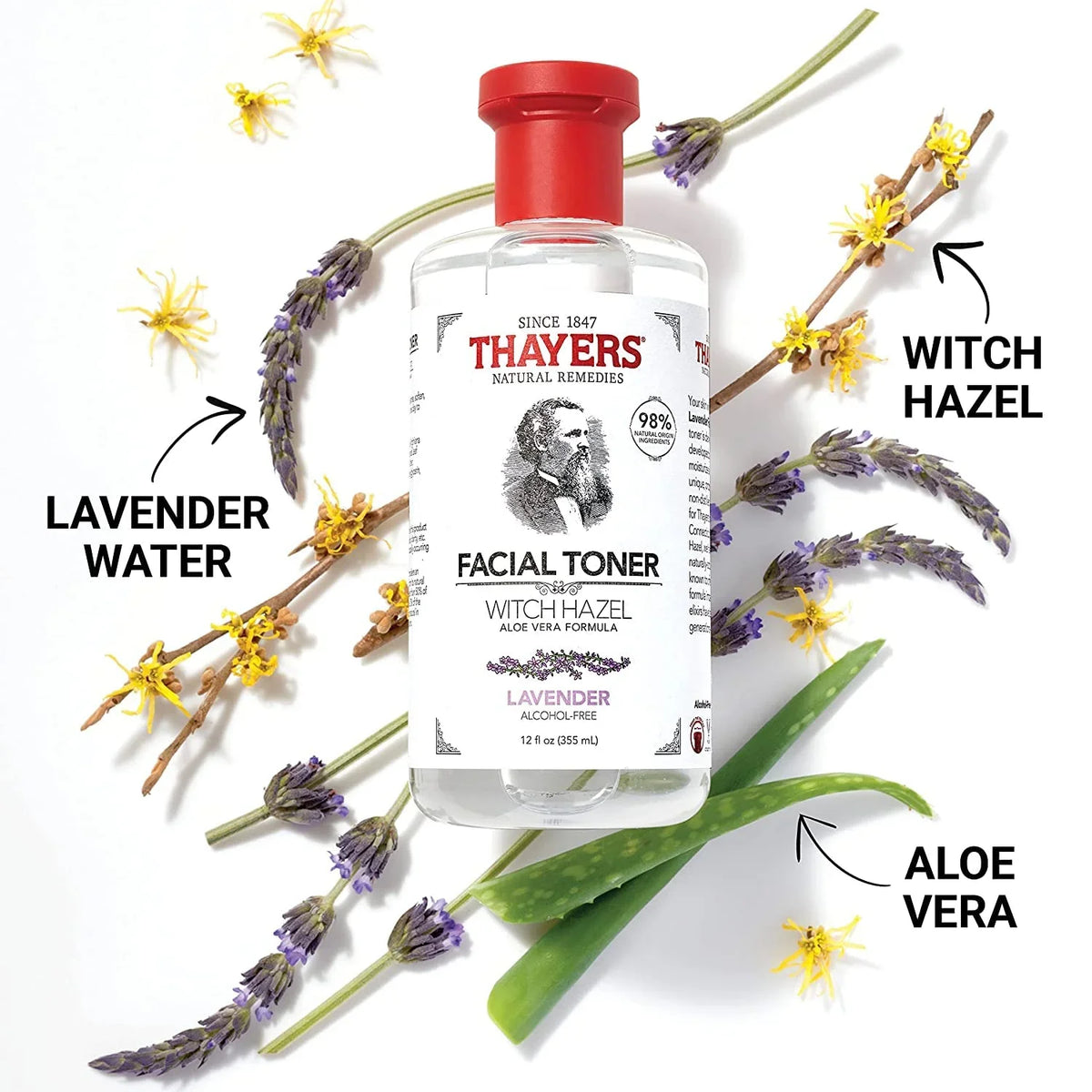 '- 2 Oz Vera Witch Fl Aloe Thayers (Pack of - Lavender 12 With 2) Hazel