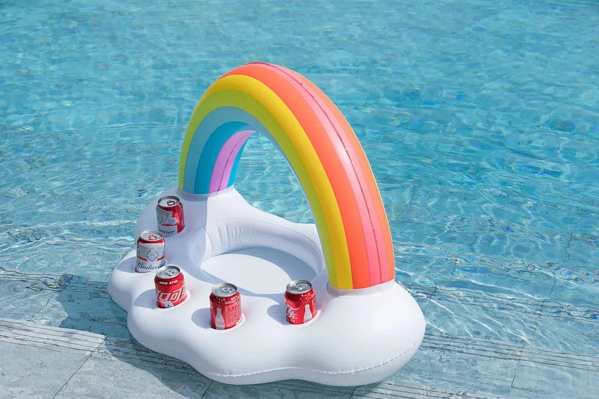 Accessori Pool Party Cloud Creative Holder Inflatable Drink Water Pool Float Toy Floats Rainbow