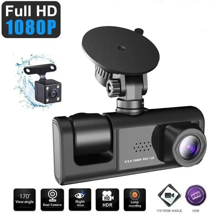 Screen Loop 2-inch G-Sensor Recorder, Dash Night High-Definition Card +32 Motion Channel Detection, 1080P, Vision, cam, 3 Driving recording, SD GB