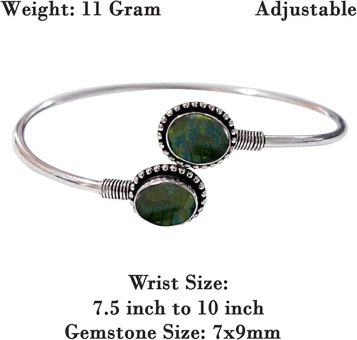 Jewellery Gemstone Designer Bohemian labradorite Bracelet, Cuff Plated Modern For Fashion Party Tribal Boho Women, Bracelet Natural Handmade Silver Design