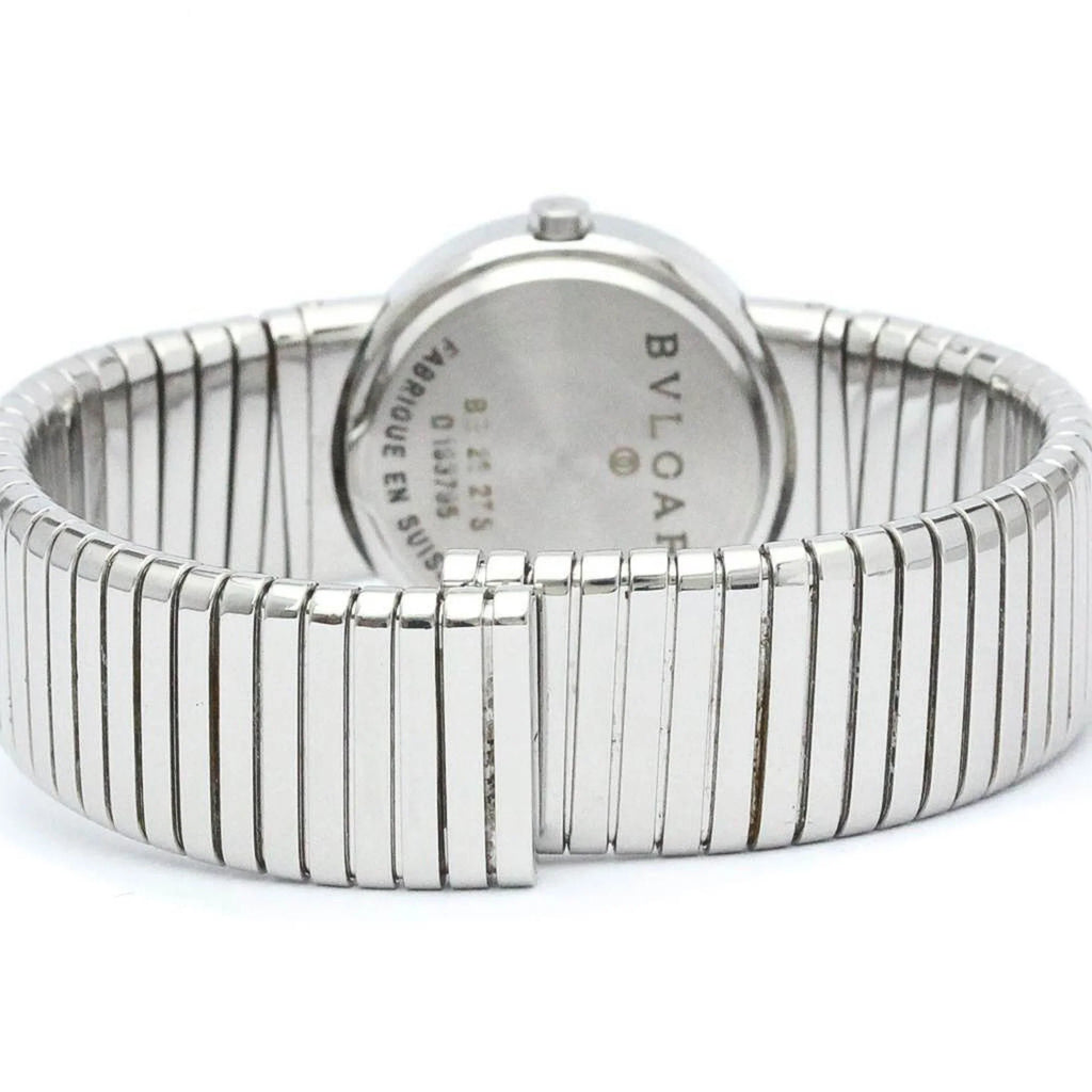 Pre-Owned Steel Stainless Tubogas Ladies Polished Quartz (Good) BVLGARI Watch BF563995 2TS BB26
