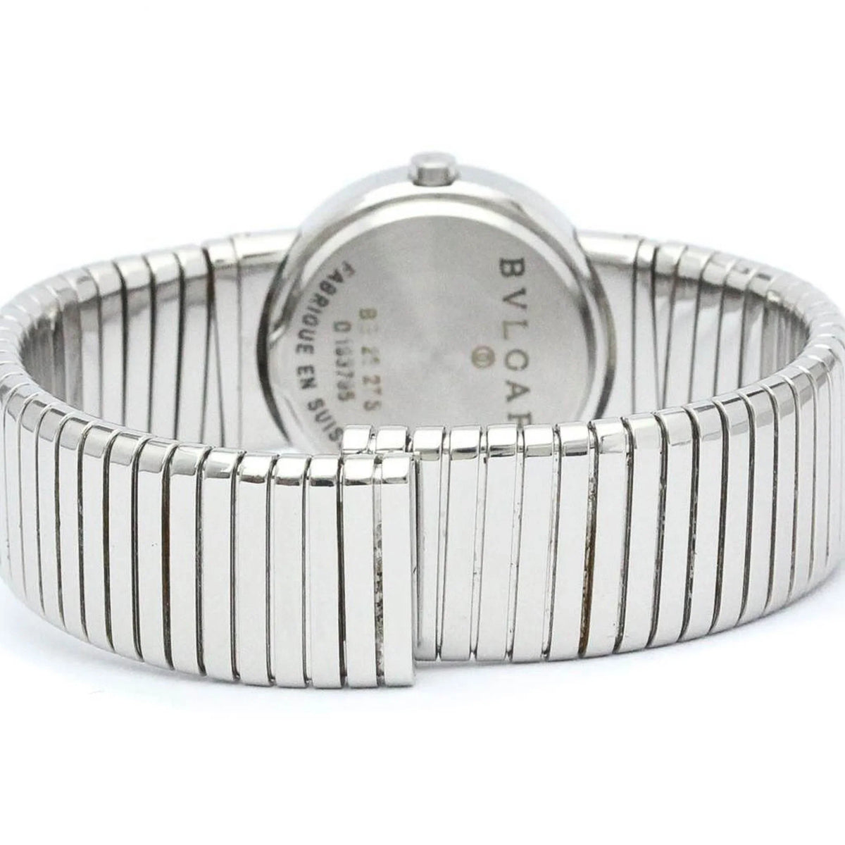 Pre-Owned Steel Stainless Tubogas Ladies Polished Quartz (Good) BVLGARI Watch BF563995 2TS BB26