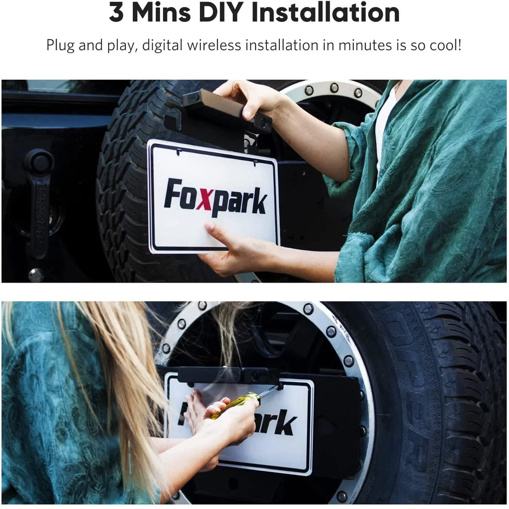 Channels Camera for Wireless View Monitor 5" 2 Foxpark Camera Observations Camera Rear Backup 3) System Solar Reverse Van,Camper Trailer (Solar Highway RV