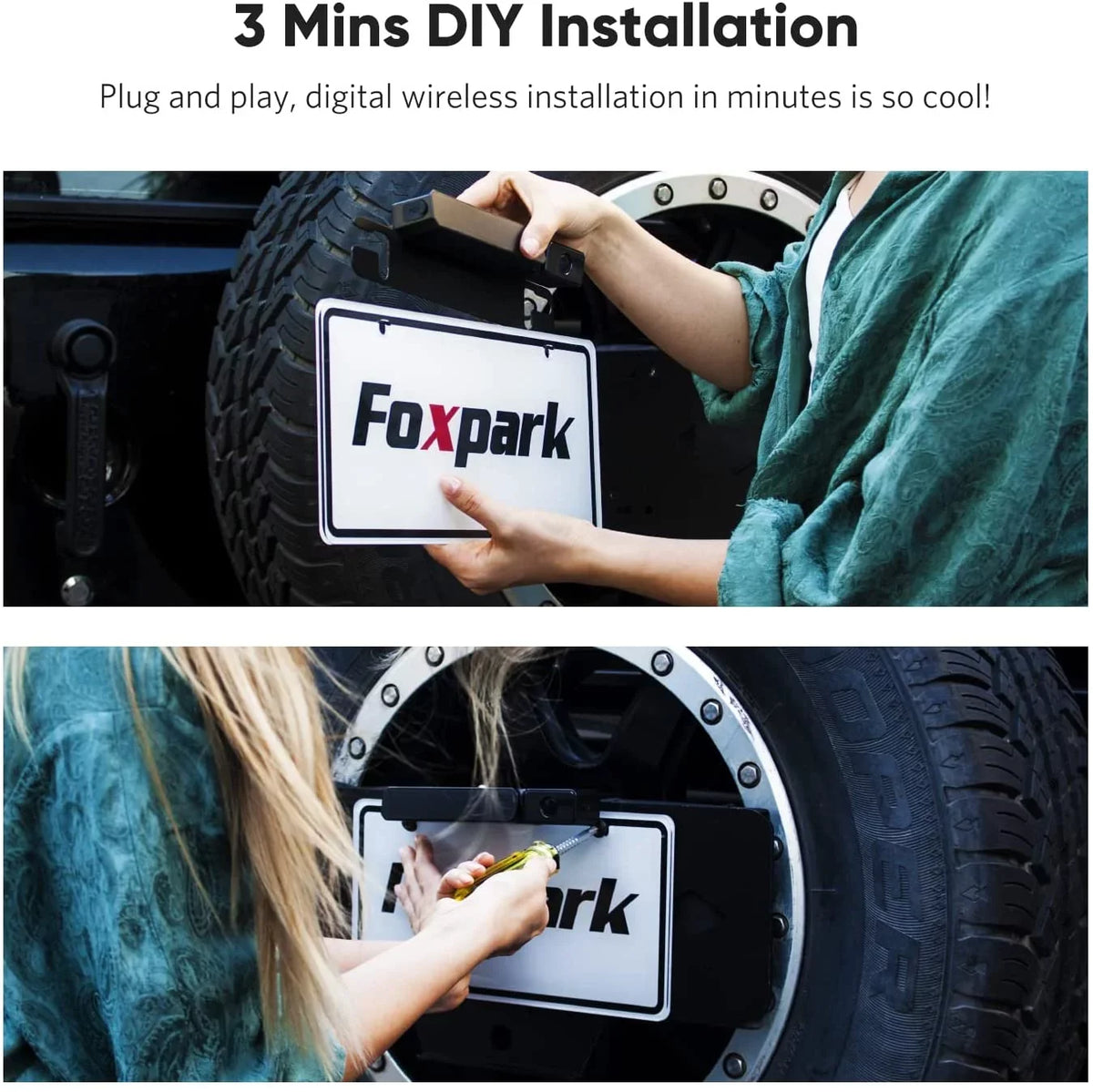 Channels Camera for Wireless View Monitor 5" 2 Foxpark Camera Observations Camera Rear Backup 3) System Solar Reverse Van,Camper Trailer (Solar Highway RV