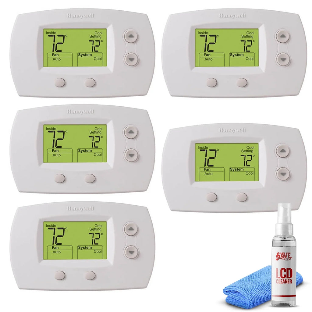 5000 and + 5-Pack Thermostat, 2 Large Heat Focuspro Non-Programmable 2 Cleaner LCD TH5220D1029 Screen Cooling Honeywell
