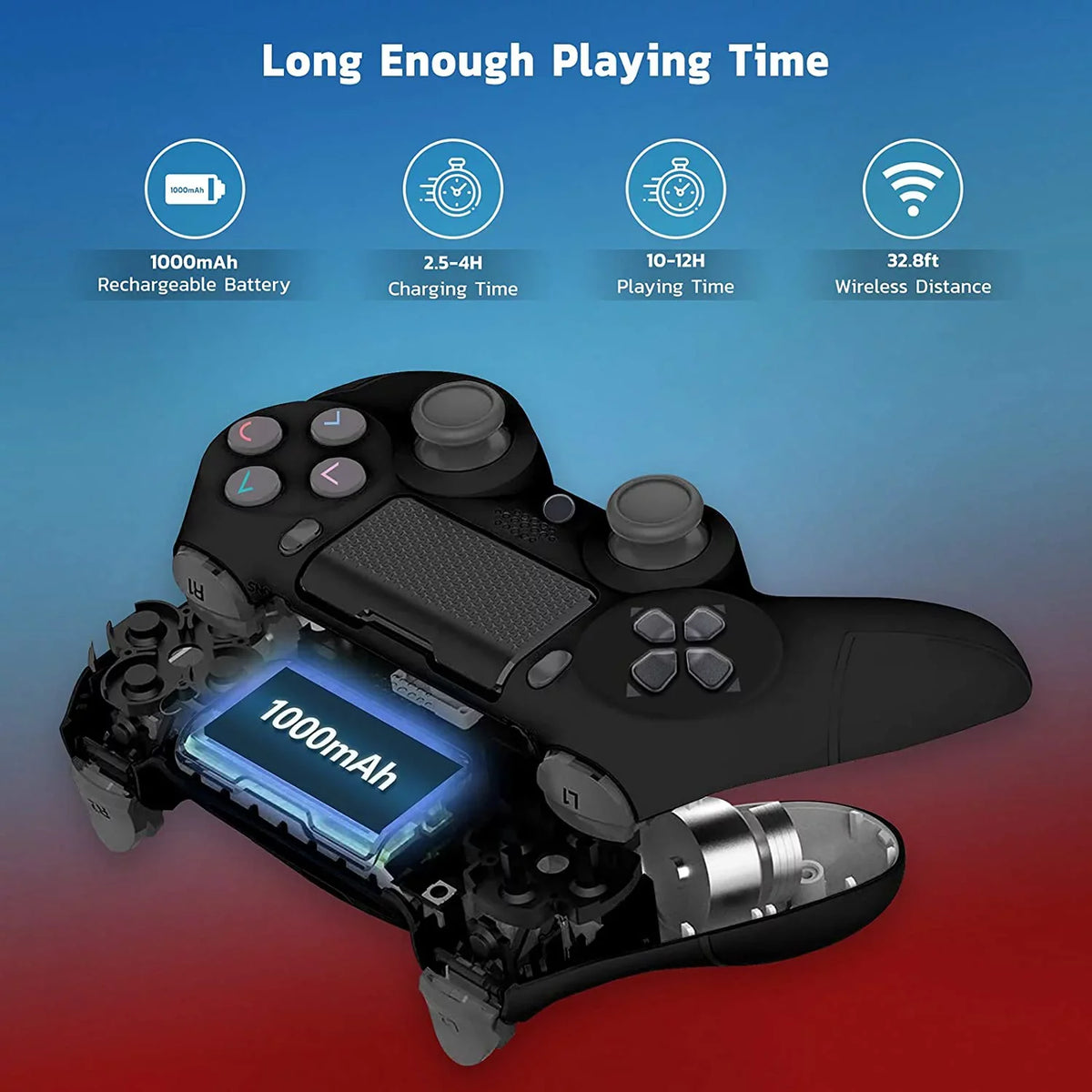 Plus Wireless Samsung Compatible Slim S20 PRO GamePad (Black) Speaker/Gyro/Remote 1,000 Controller Battery/Built-In BlueTooth Galaxy with