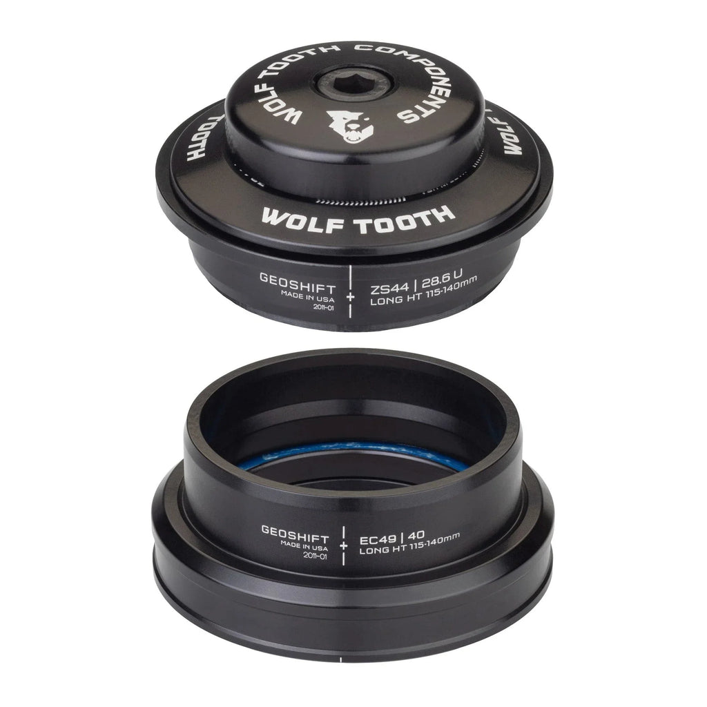 Black ZS44/EC49, - Performance GeoShift 1 Deg, Long, Tooth Headset Wolf Angle