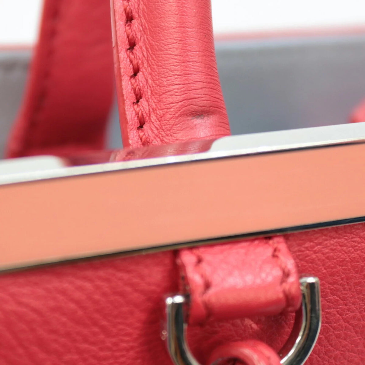 Shoulder Bag Ladies Red FENDI Handbag Toujour (Fair) Pre-Owned